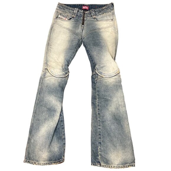 Diesel Belthy Bootcut Flare Low Rise Jeans in Blue 28 Womens Denim Pants - Picture 6 of 15